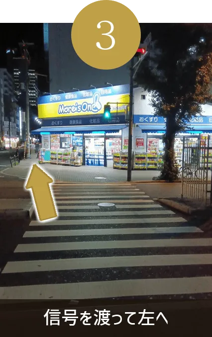 信号を渡って左へ